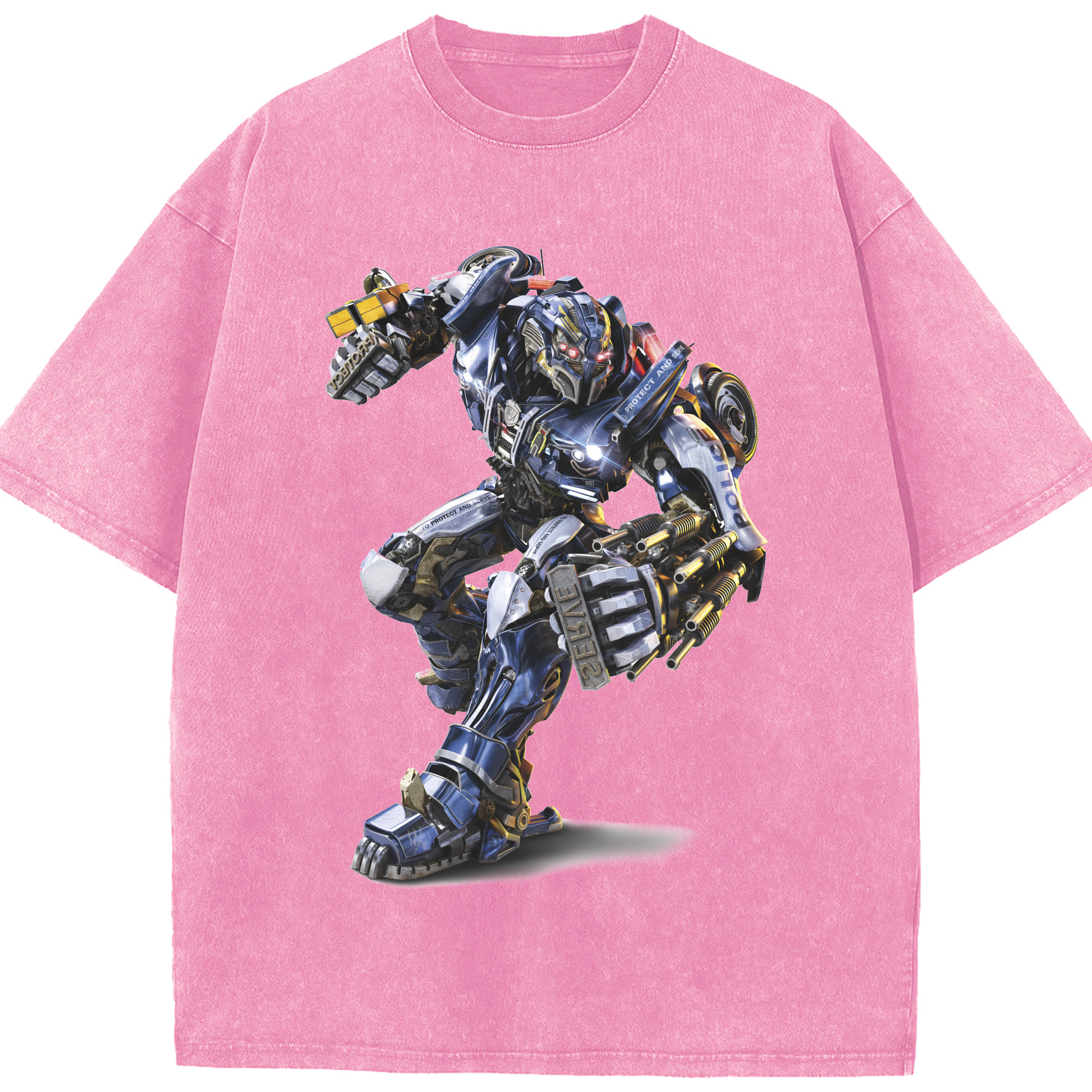 （画像用）  綿100% ヴィンテージ風 半袖Tシャツ（フロントプリント）